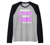Alguien a quien Amo Necesita un día de concienciación de Mps Cure Camiseta Manga Raglan
