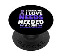 Alguien a quien Amo Necesita una Cura para la Conciencia del Alzheimer PopSockets PopGrip Adhesivo