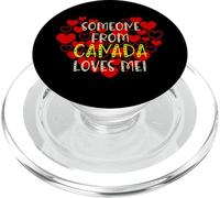 Alguien de Canadá me ama en Corazones de Amor PopSockets PopGrip para MagSafe