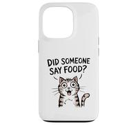 ¿Alguien Dijo Comida? Gato Divertido Amante de la Comida Carcasa para iPhone 13 Pro