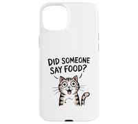 ¿Alguien Dijo Comida? Gato Divertido Amante de la Comida Carcasa para iPhone 15 Plus
