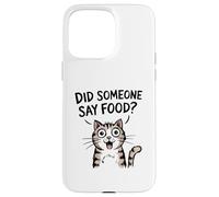 ¿Alguien Dijo Comida? Gato Divertido Amante de la Comida Carcasa para iPhone 15 Pro MAX