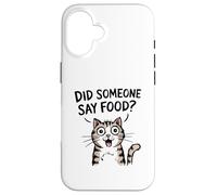 ¿Alguien Dijo Comida? Gato Divertido Amante de la Comida Carcasa para iPhone 16