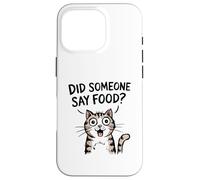 ¿Alguien Dijo Comida? Gato Divertido Amante de la Comida Carcasa para iPhone 16 Pro