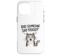 ¿Alguien Dijo Comida? Gato Divertido Amante de la Comida Carcasa para iPhone 16 Pro MAX