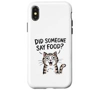 ¿Alguien Dijo Comida? Gato Divertido Amante de la Comida Carcasa para iPhone X/XS