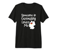 Alguien en Alemania me ama Diseño de conexión Internacional Camiseta Premium