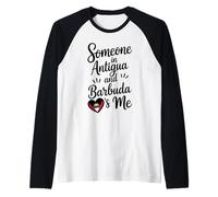Alguien En Antigua Y Barbuda Me Ama Camiseta Manga Raglan