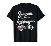 Alguien En Azerbaiyán Me Ama La Bandera del Corazón Camiseta