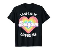 Alguien en Bélgica Me ama Orgulloso Belga Bélgica Camiseta