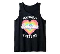 Alguien en Bélgica Me ama Orgulloso Belga Bélgica Camiseta sin Mangas