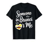 Alguien En Brunei Soy Yo Bandera De Brunei Corazón Amor Camiseta