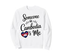 Alguien En Camboya Me Ama La Bandera del Corazón Sudadera