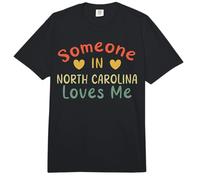 Alguien en Carolina del Norte Me ama Retro USA State US Comfort Colors Adult Heavyweight T-Shirt