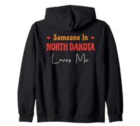 Alguien en Dakota del Norte me ama América Estados Unidos Estado Sudadera con Capucha