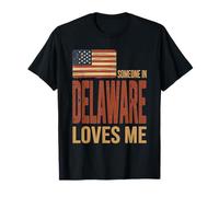 Alguien en Delaware me ama la Bandera de EE. UU Camiseta