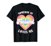 Alguien en Finlandia me ama Orgulloso Finlandés Finlandia Camiseta