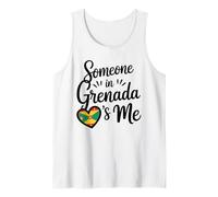 Alguien En Granada Me Ama Corazón Bandera del Caribe Camiseta sin Mangas