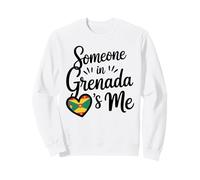 Alguien En Granada Me Ama Corazón Bandera del Caribe Sudadera