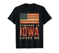 Alguien en Iowa me ama Bandera de EE. UU Camiseta