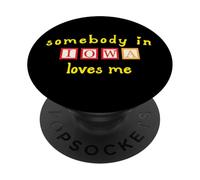 Alguien en Iowa me ama con Bloques de construcción para niños PopSockets PopGrip Adhesivo