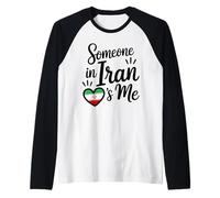 Alguien En Irán Soy Yo Corazón Bandera Amor Familia Camiseta Manga Raglan