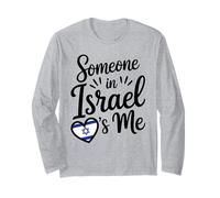 Alguien En Israel Me Ama Orgullo De La Bandera del Corazón Manga Larga