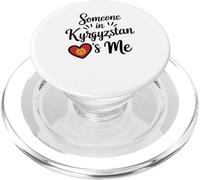 Alguien En Kirguistán Me Ama La Bandera del Corazón PopSockets PopGrip para MagSafe