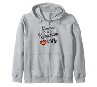 Alguien En Kirguistán Me Ama La Bandera del Corazón Sudadera con Capucha