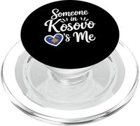 Alguien En Kosovo Me Ama Corazón Orgullo De Kosovo PopSockets PopGrip para MagSafe