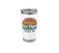 Alguien en Las Vegas me ama Estados Unidos Viajes en familia Vaso térmico de acero inoxidable de doble pared