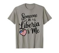 Alguien En Liberias Yo Bandera De Liberia Corazón Amor Camiseta