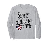 Alguien En Liberias Yo Bandera De Liberia Corazón Amor Manga Larga