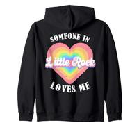 Alguien en Little Rock Me ama City Heart Sudadera con Capucha