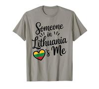 Alguien En Lituania Me Ama Cita del Corazón De La Bandera Camiseta