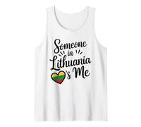 Alguien En Lituania Me Ama Cita del Corazón De La Bandera Camiseta sin Mangas