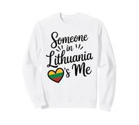 Alguien En Lituania Me Ama Cita del Corazón De La Bandera Sudadera