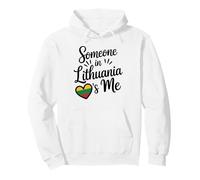 Alguien En Lituania Me Ama Cita del Corazón De La Bandera Sudadera con Capucha