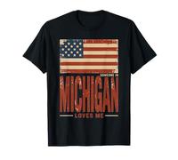 Alguien en Michigan me ama Bandera de EE. UU Camiseta