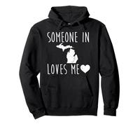 ¡Alguien en Michigan me ama! Buen Regalo estatal Sudadera con Capucha