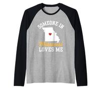 Alguien en Missouri me ama, Missouri Afecto Desde lejos Camiseta Manga Raglan