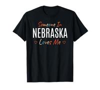 Alguien en Nebraska Me ama América EE.UU. Vintage Camiseta