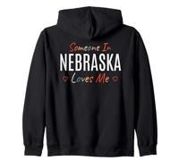 Alguien en Nebraska Me ama América EE.UU. Vintage Sudadera con Capucha