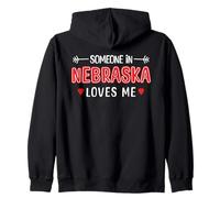 Alguien en Nebraska me ama American Patriotic Sudadera con Capucha