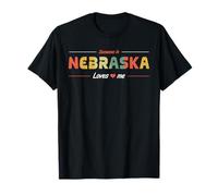 Alguien en Nebraska Me ama American USA Retro Camiseta