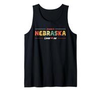 Alguien en Nebraska Me ama American USA Retro Camiseta sin Mangas