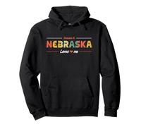 Alguien en Nebraska Me ama American USA Retro Sudadera con Capucha