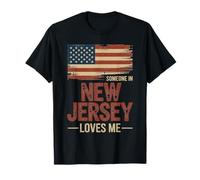 Alguien en Nueva Jersey me ama la Bandera de EE. UU Camiseta