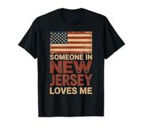 Alguien en Nueva Jersey me ama la Bandera de EE. UU Camiseta