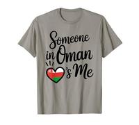 Alguien En Omán Me Ama Bandera De Omán Amor del Corazón Camiseta